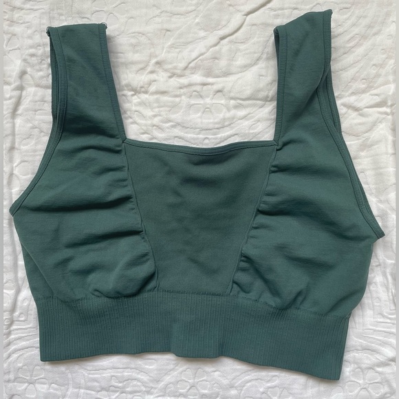 Free People Movement Good Karma Square Neck Crop Top in Spruced Up Size XL NWOT - Picture 7 of 11